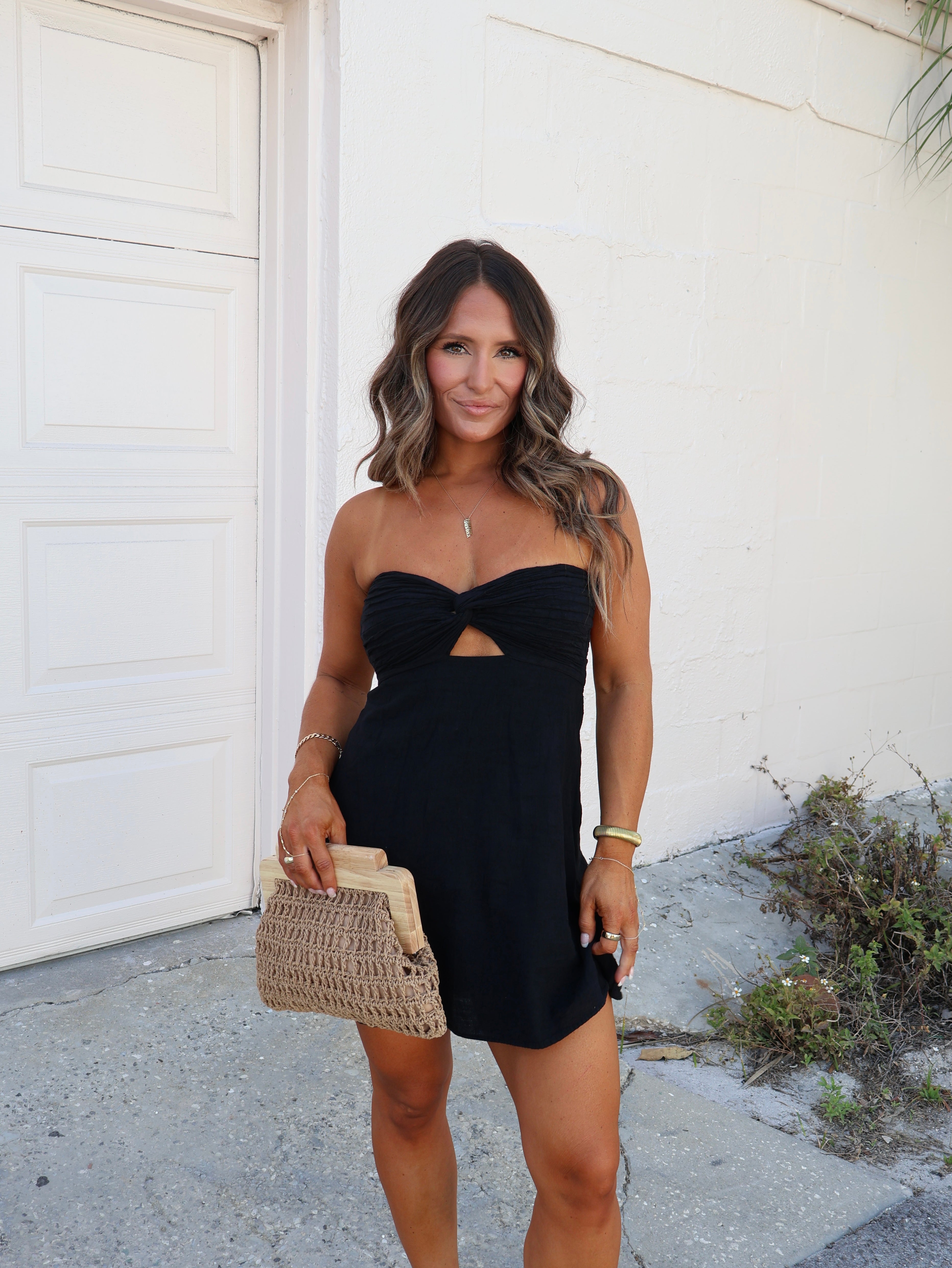 After Sunset Mini Dress Black