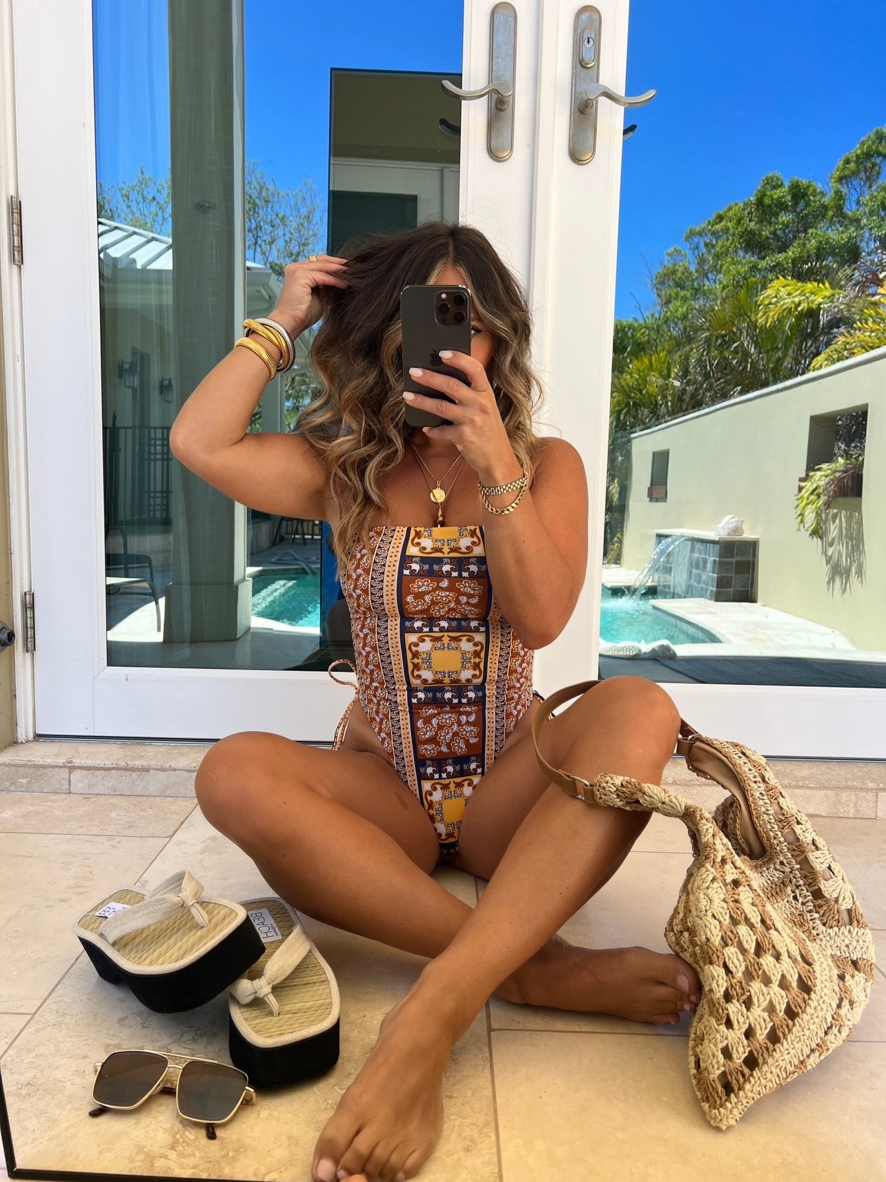 Little Havana Strapless One Piece Brown