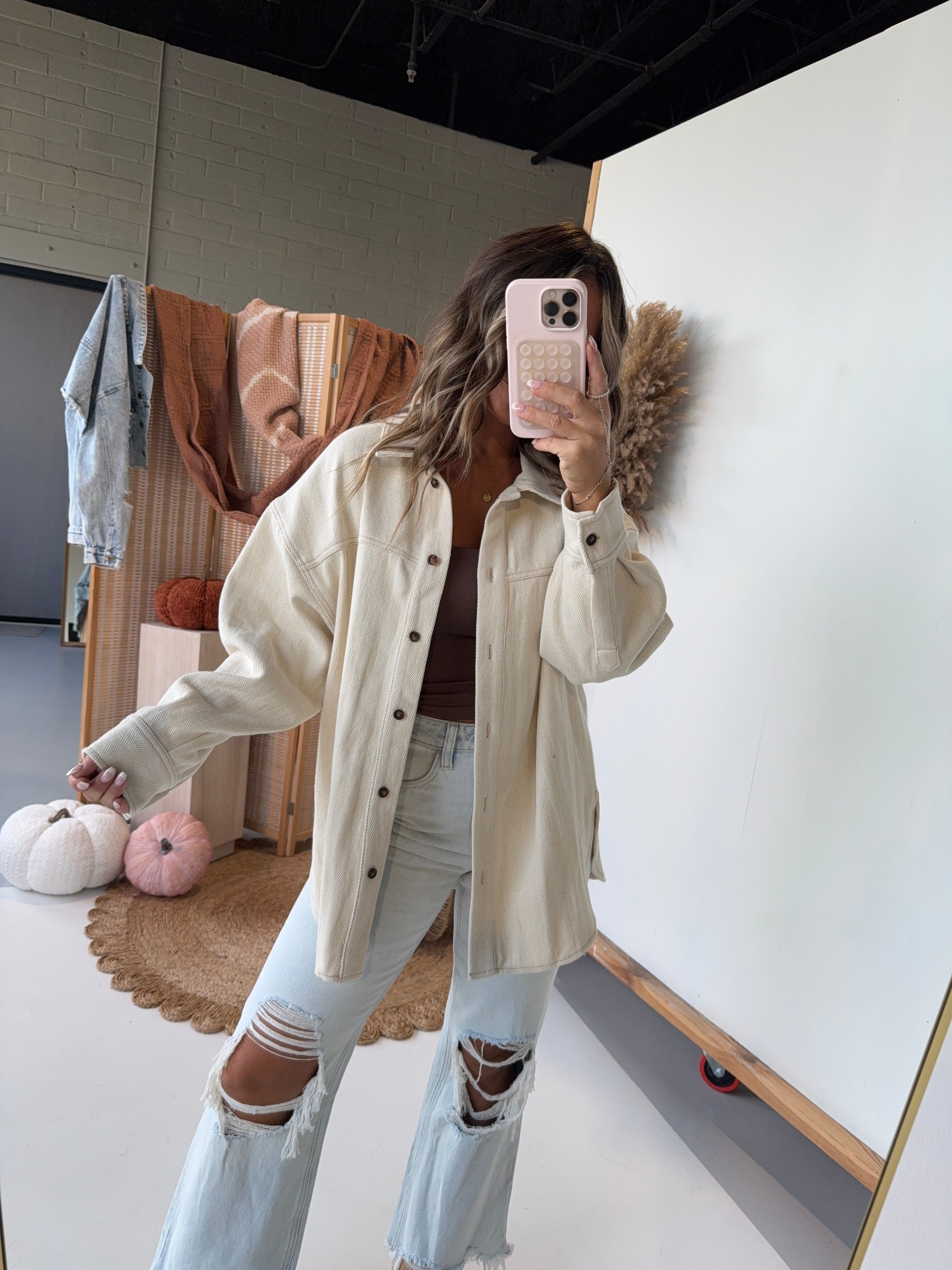 Pick of the Patch Shacket Oatmeal