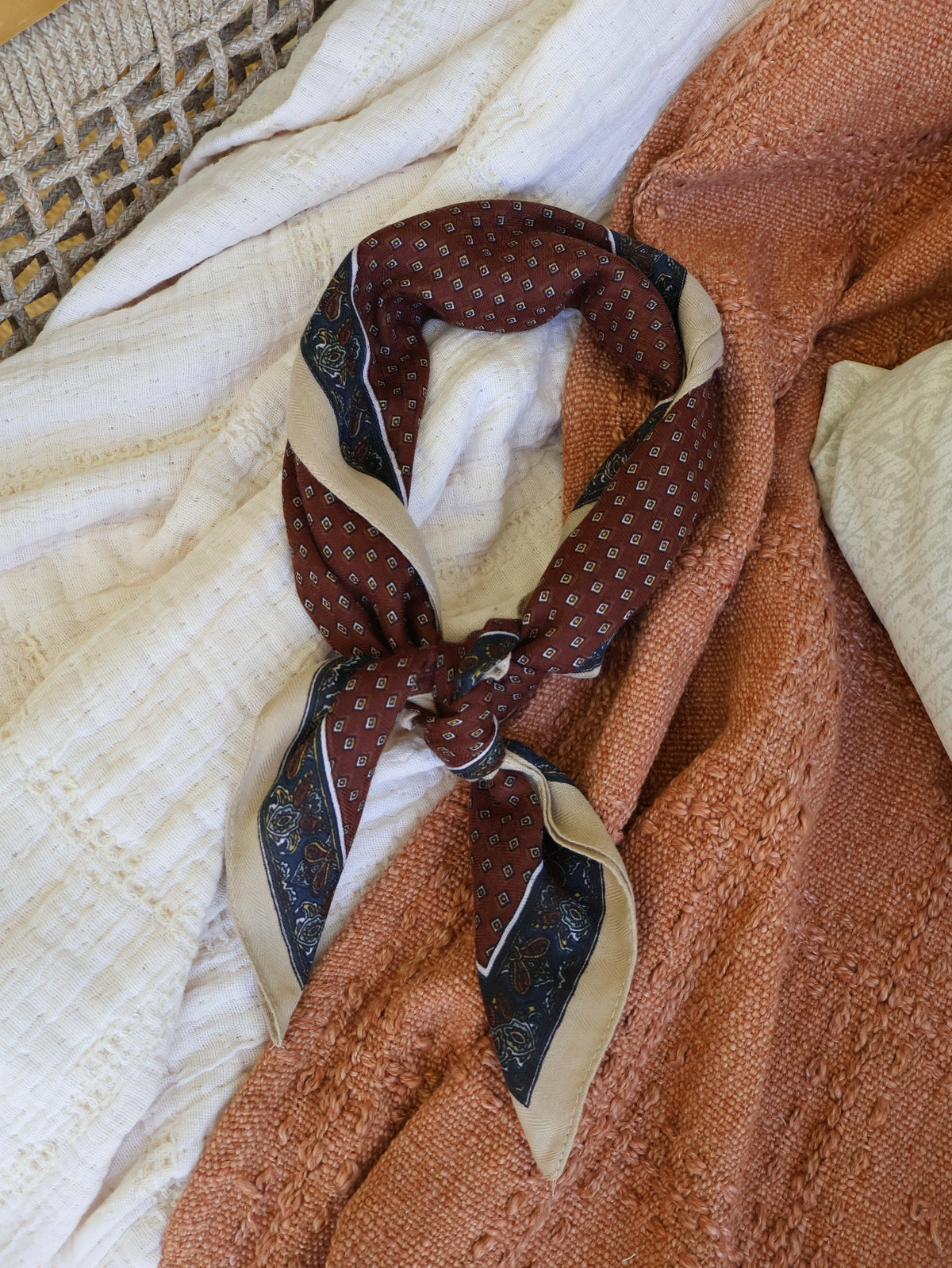 Bohemian Muse Scarf Rust Block