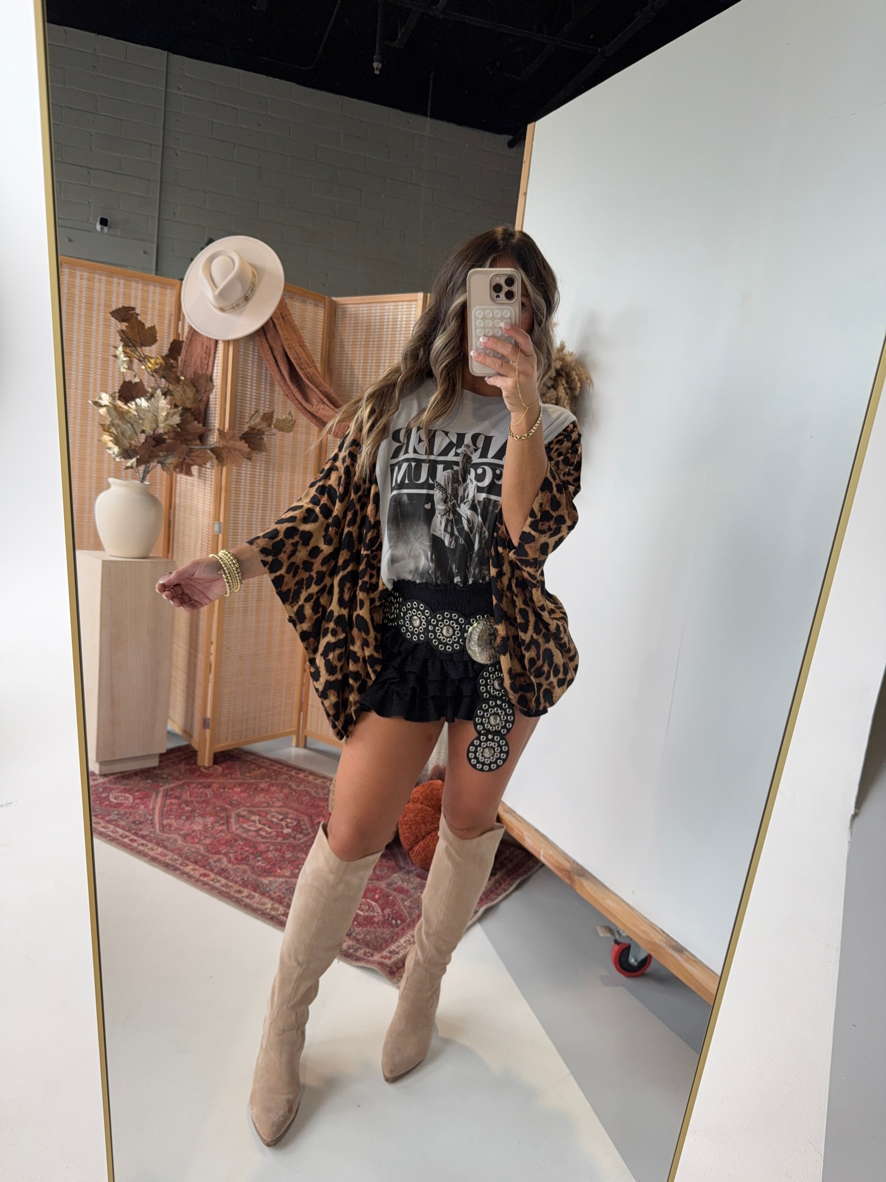 Parker McCollum Mix & Match Tee Taupe Cheetah