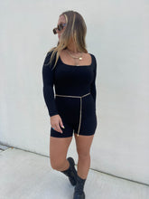 Load image into Gallery viewer, Nikki Long Sleeve Romper Black
