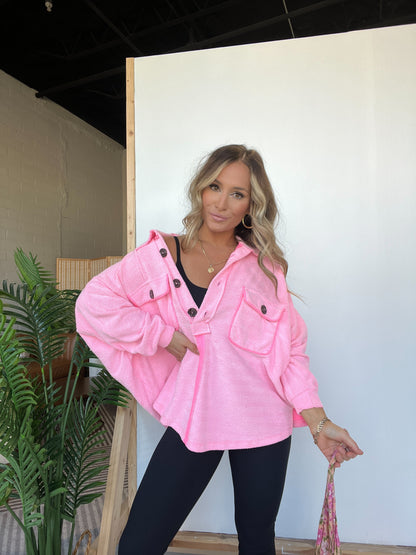 Forever Mine French Terry Pullover Pink