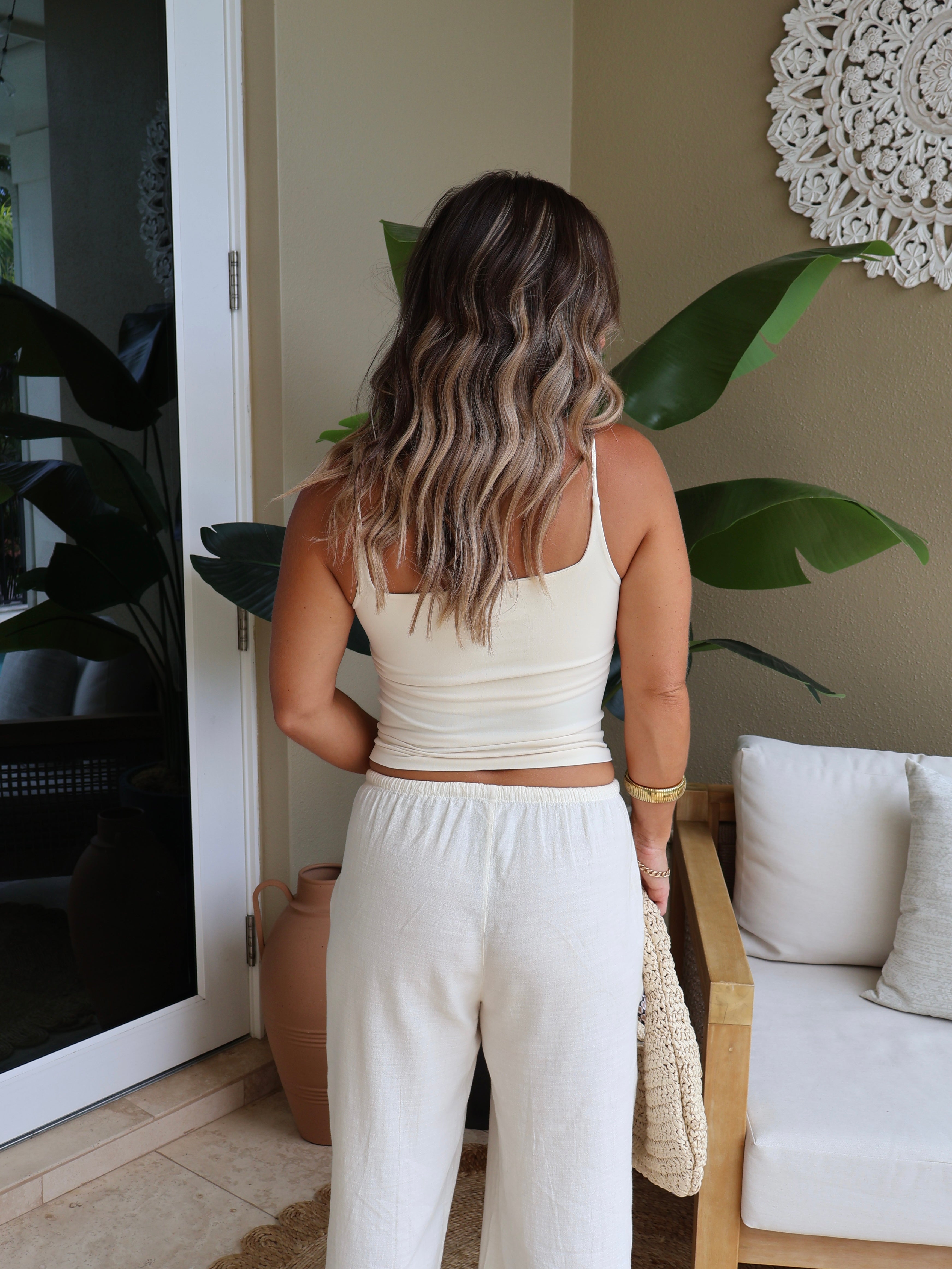 Sienna Basic Square Cami Butter Cream