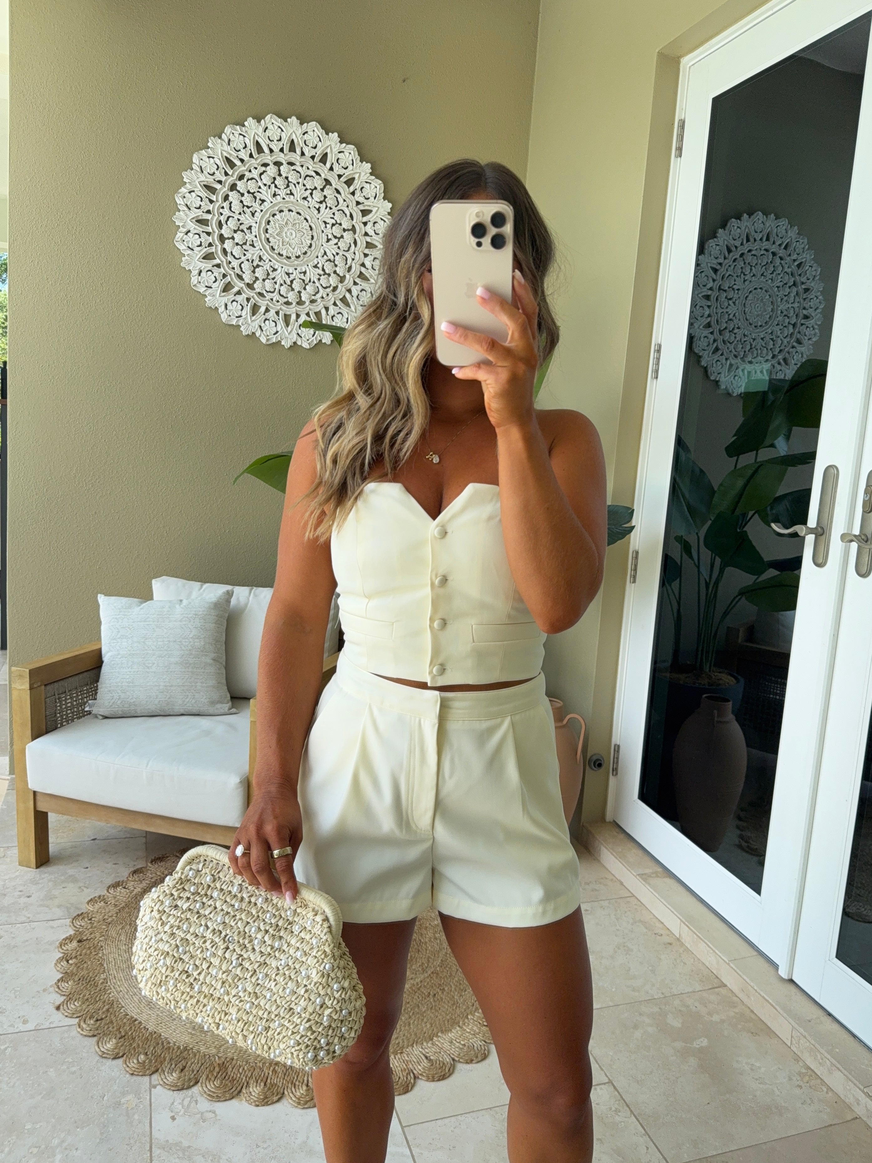 Forever Yours Shorts Set Ecru