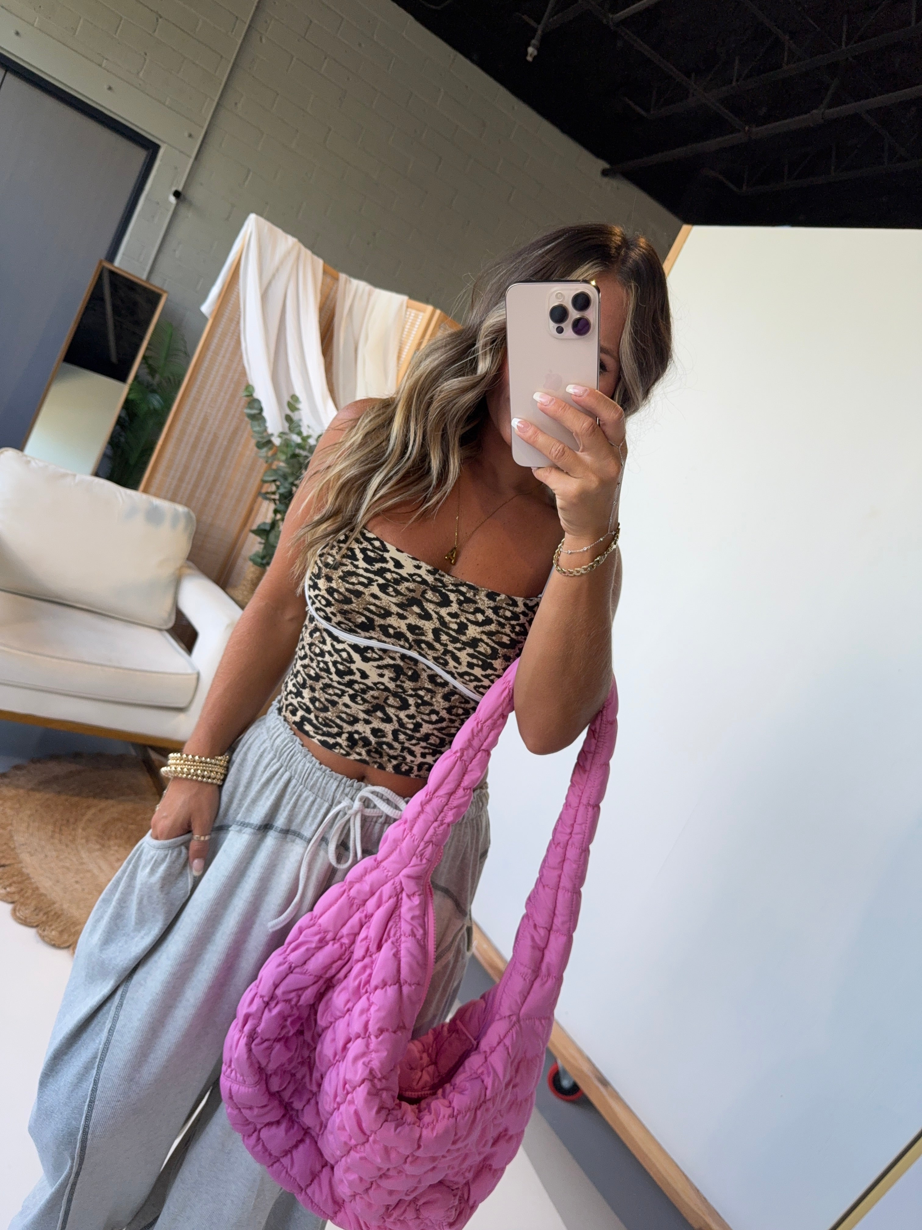 Quiet Luxury Piped Top Leopard