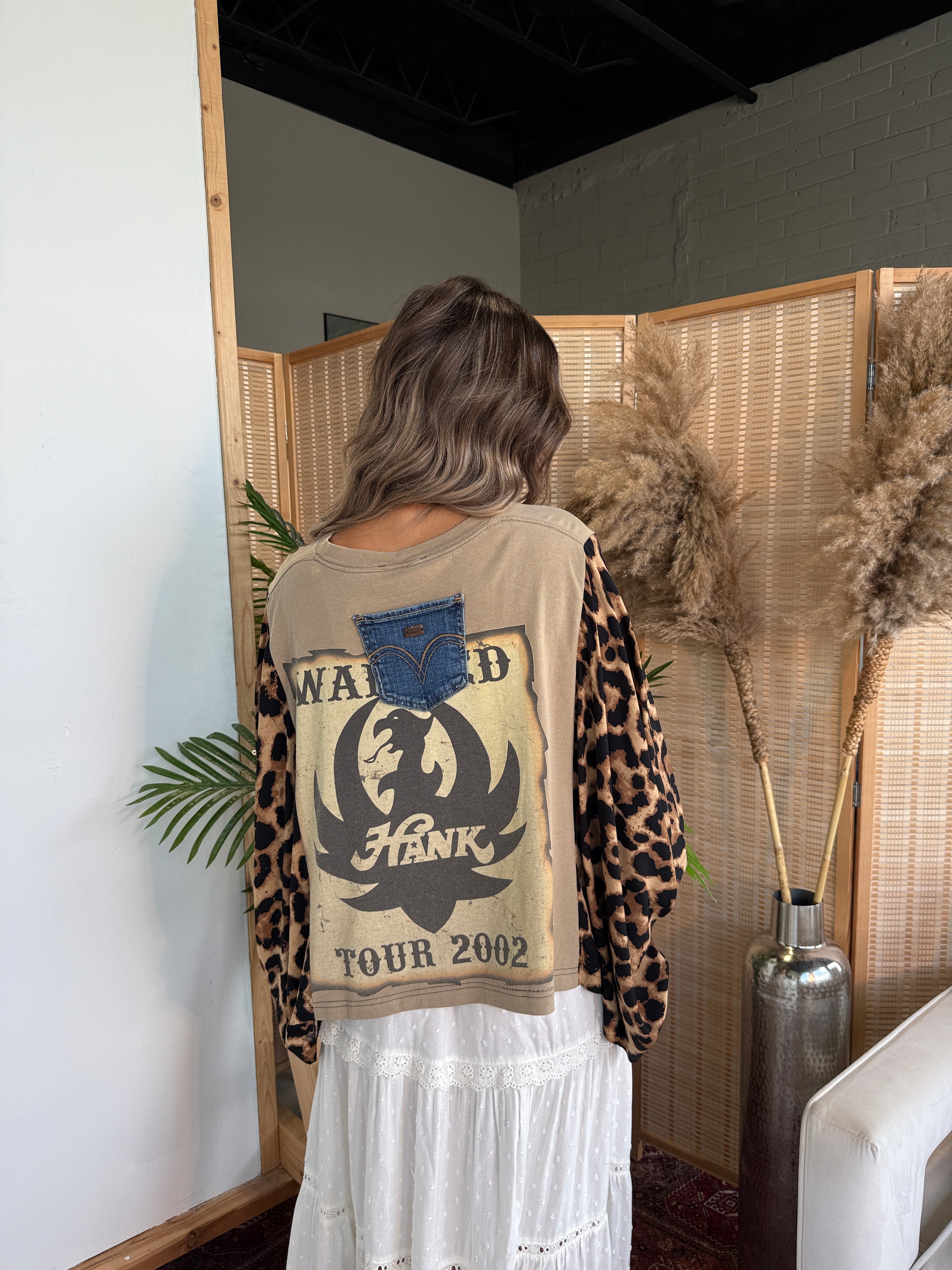 Hank Williams Jr Mix & Match Tee Taupe Cheetah