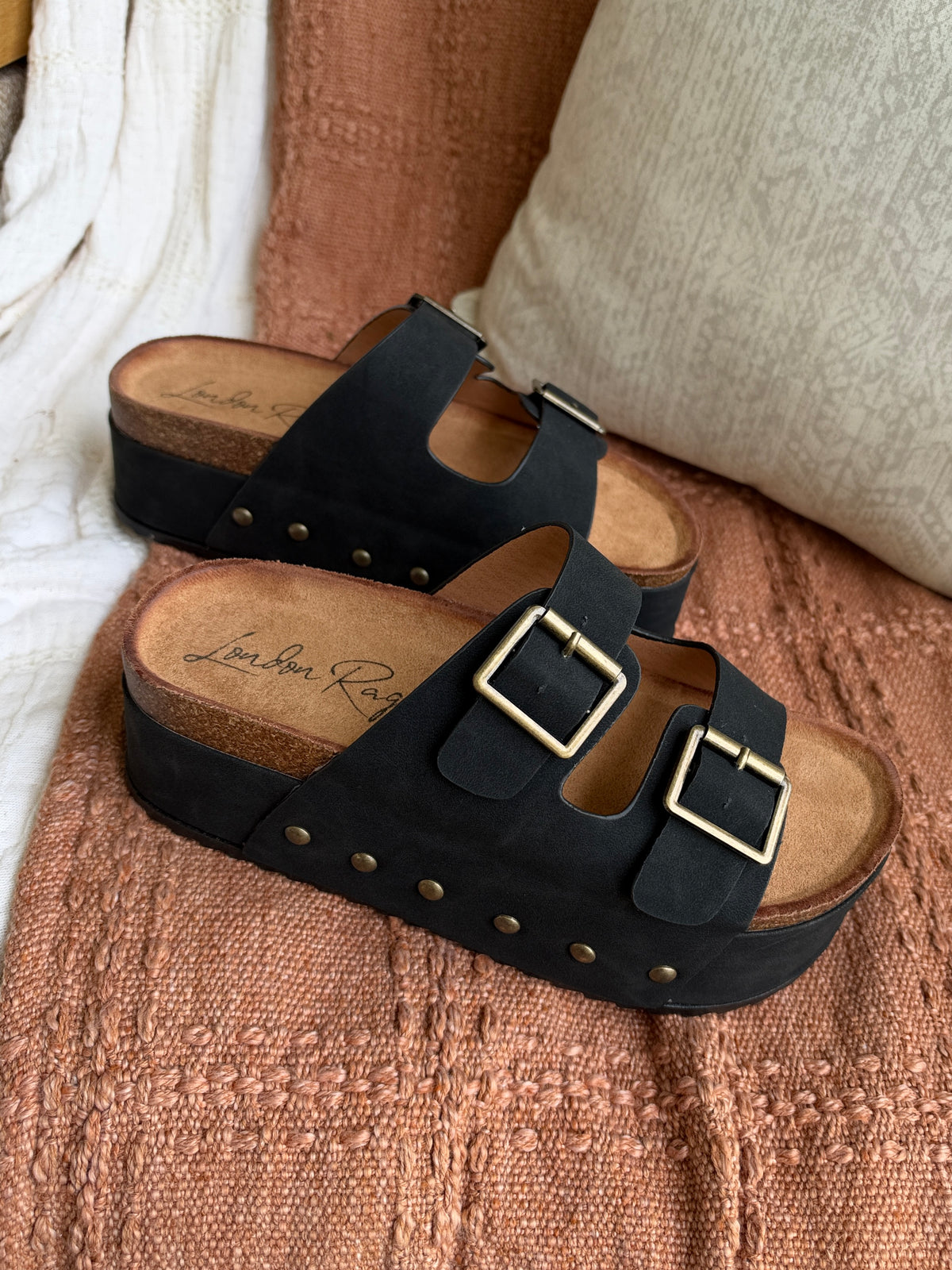Impala Platform Slides Black