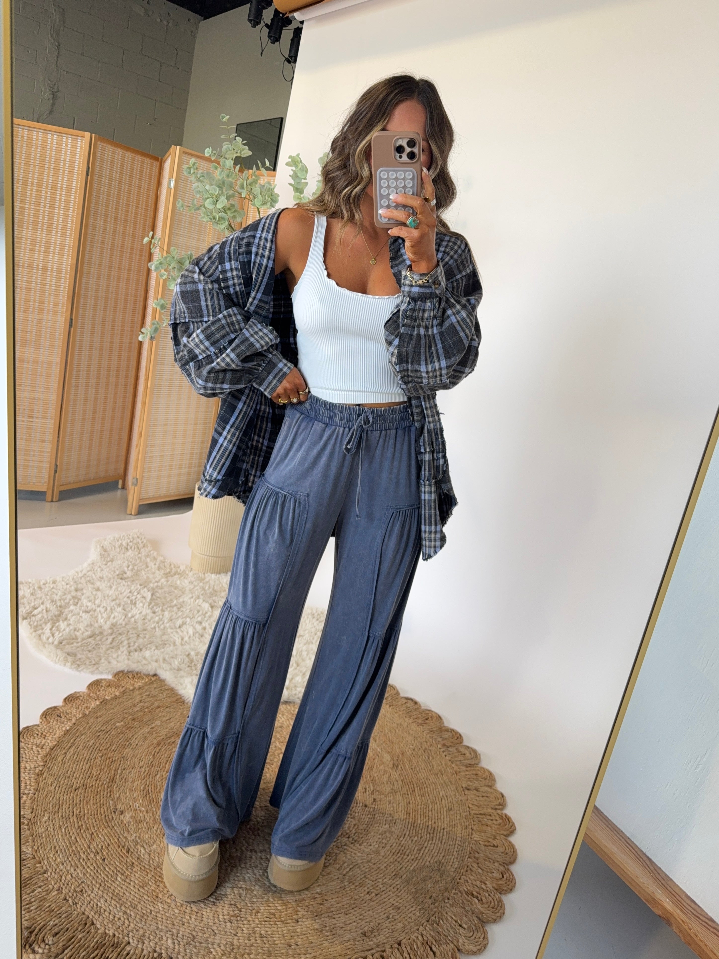 Gomez Tiered Lounge Pants Denim