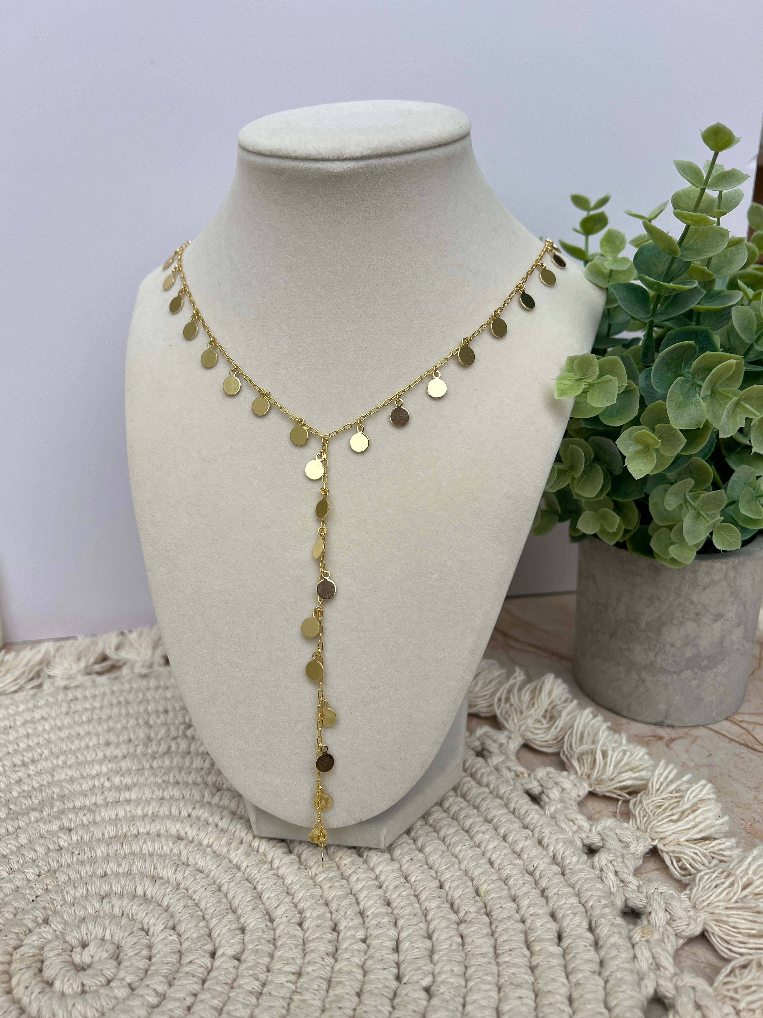 Cha Cha Lariat 14K Gold Necklace