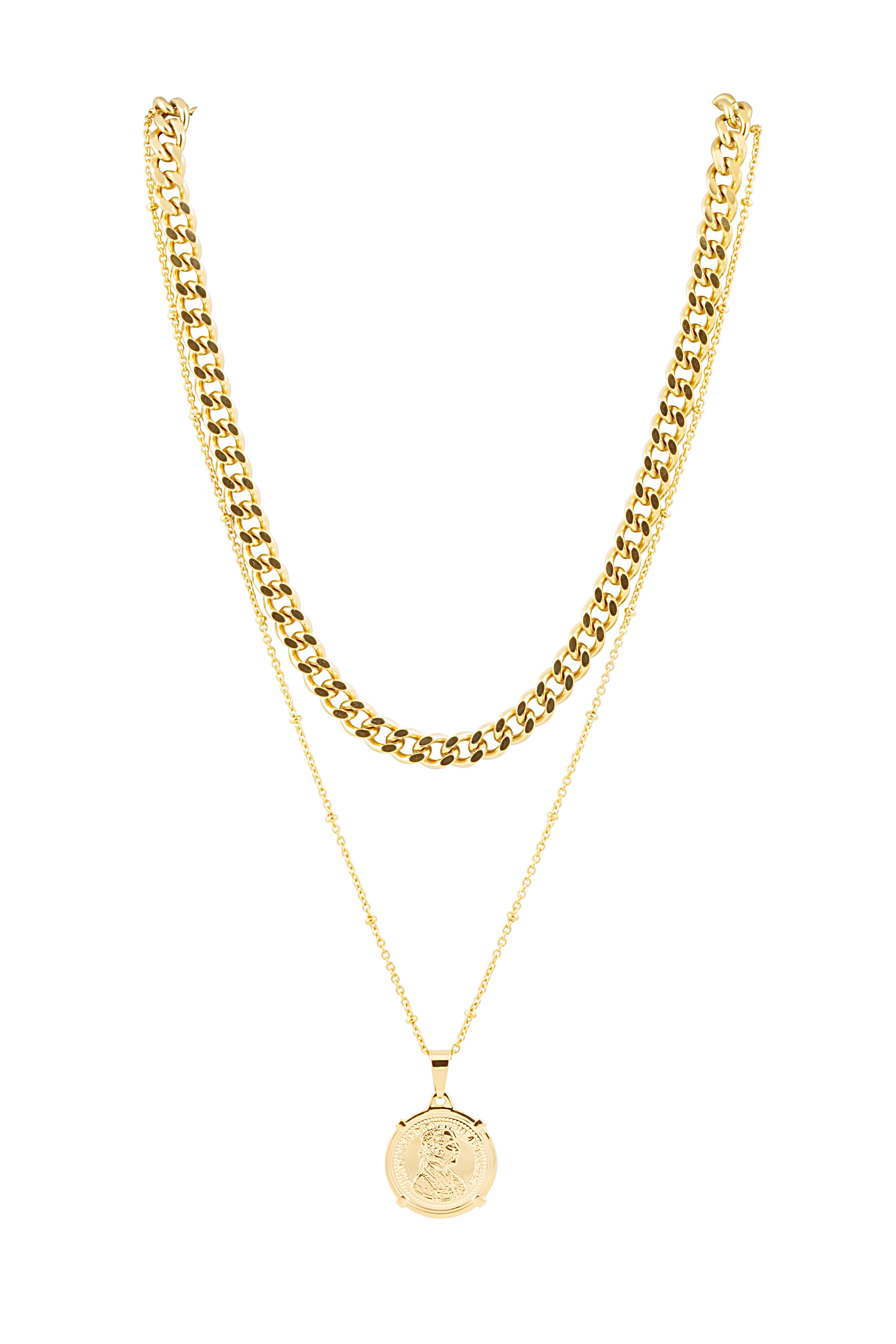 Edina Coin 18K Gold Necklace