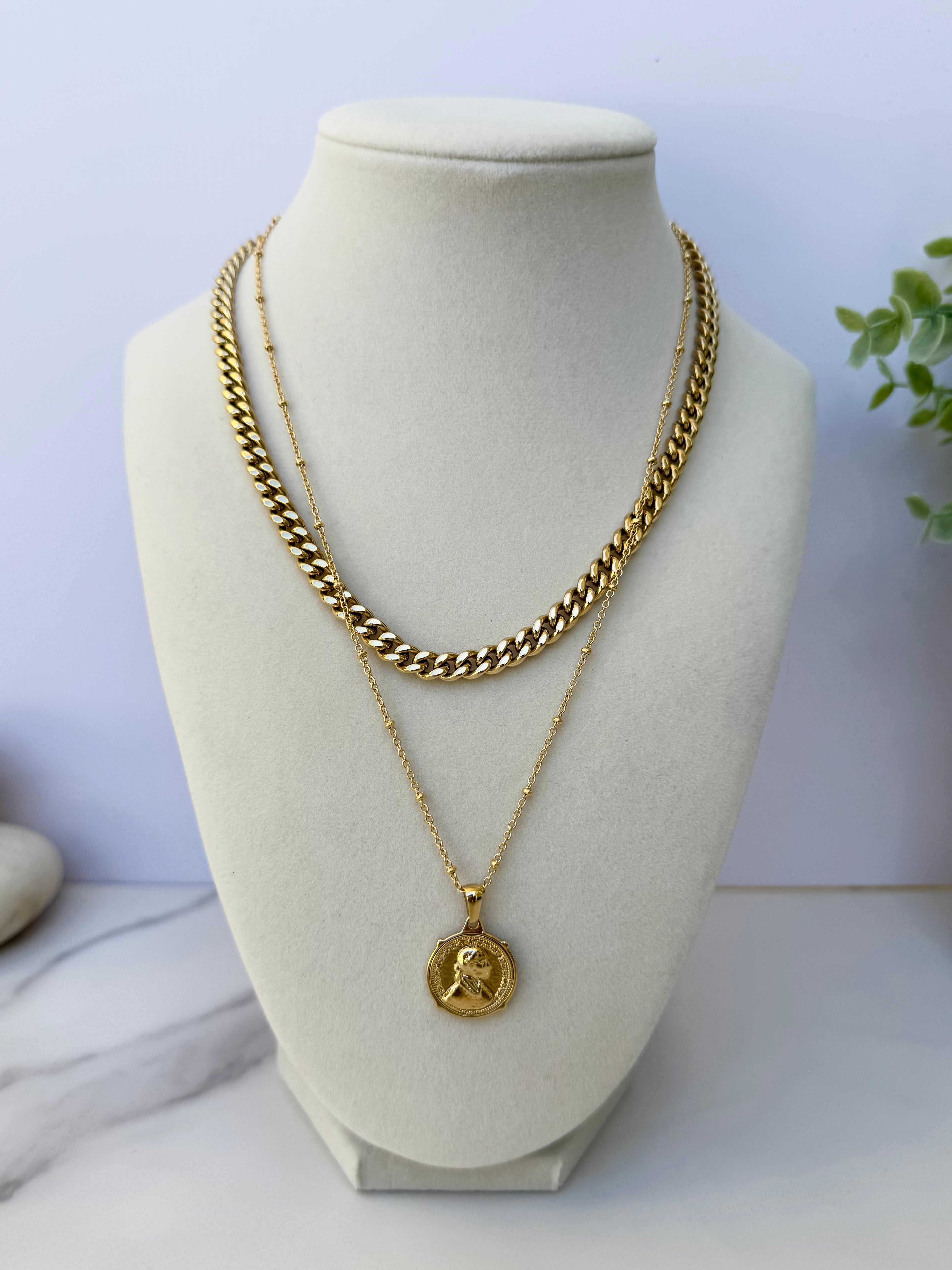 Edina Coin 18K Gold Necklace