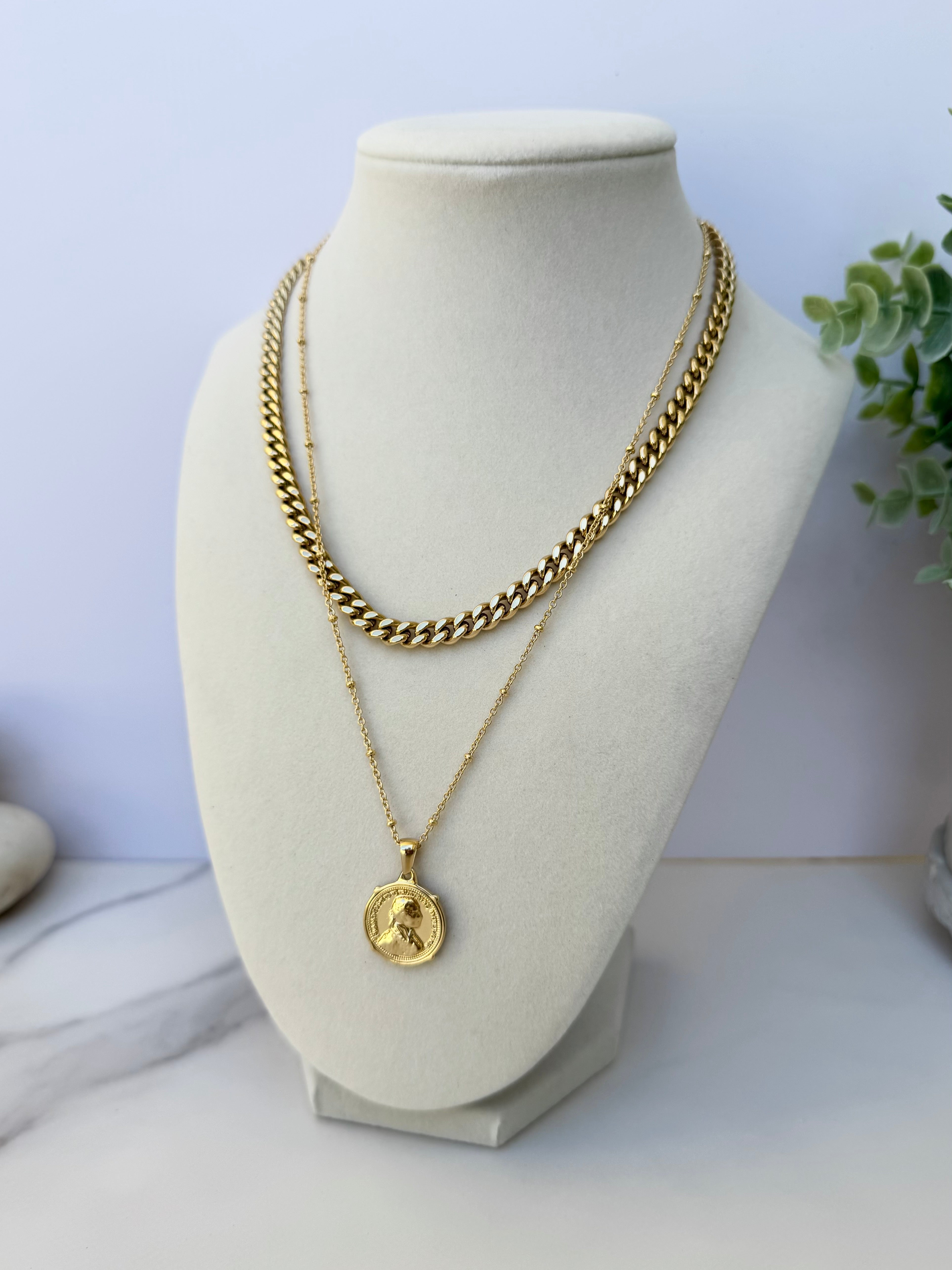 Edina Coin 18K Gold Necklace