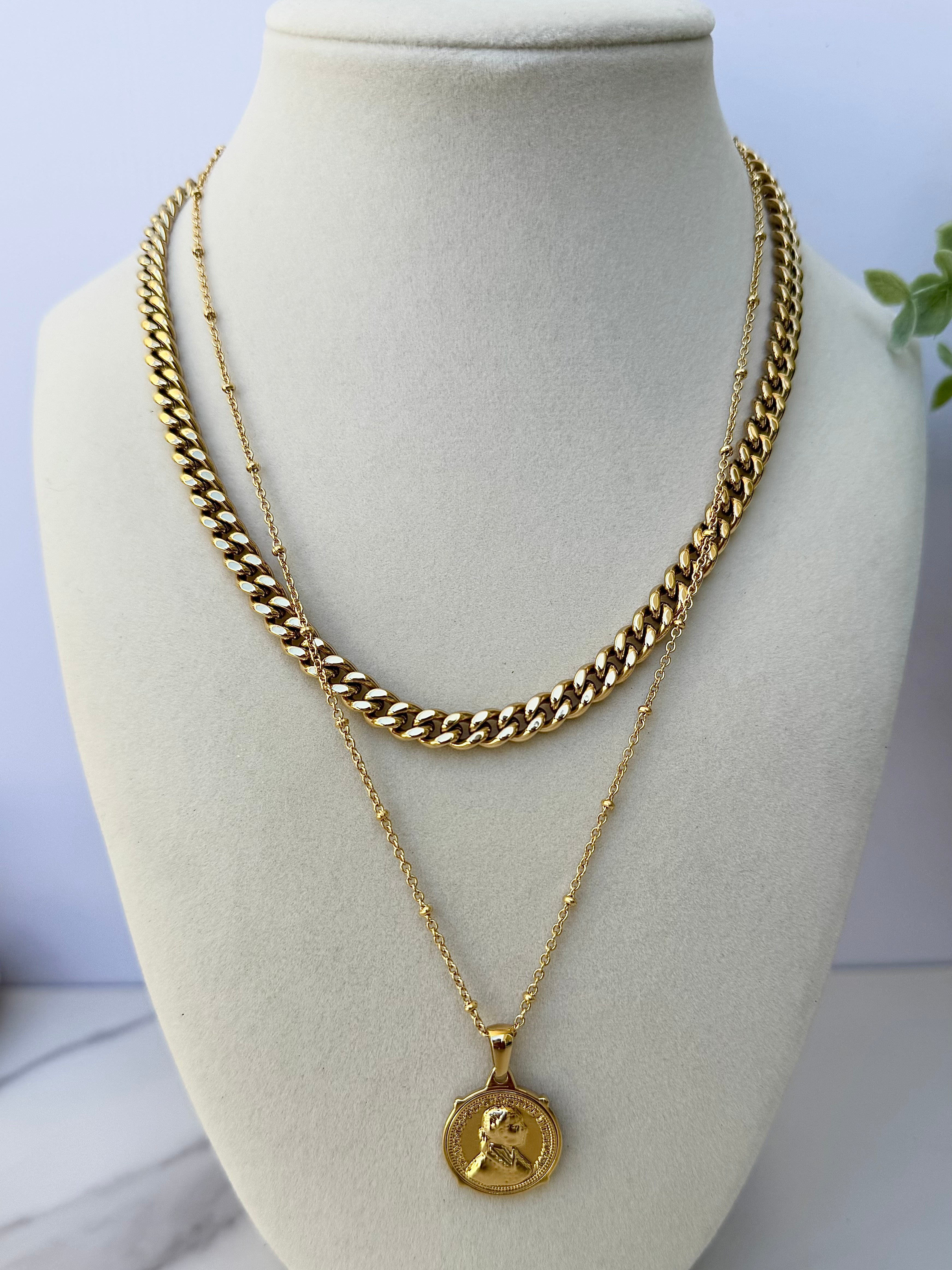 Edina Coin 18K Gold Necklace