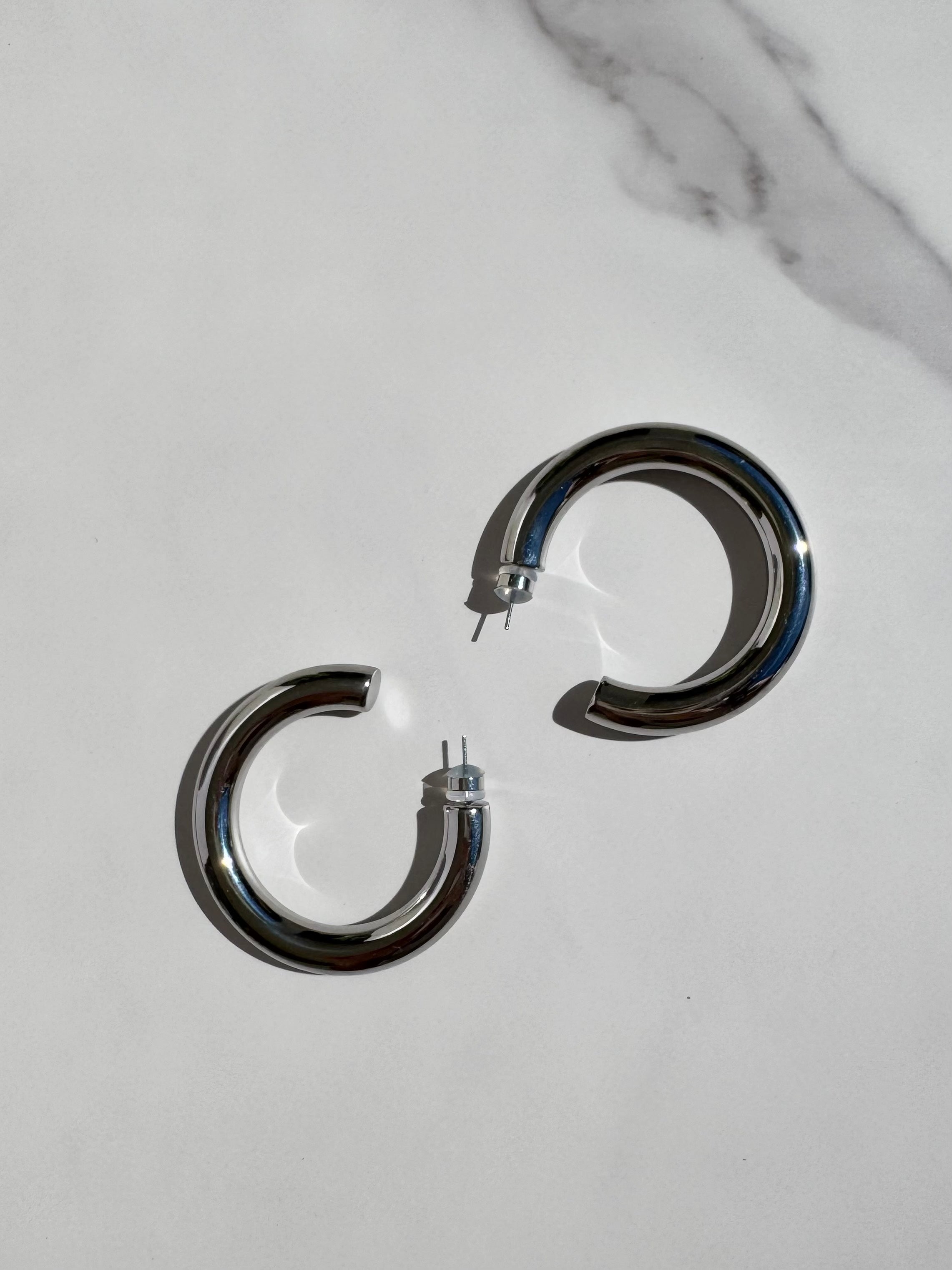 Todays Tubular Hoops Silver