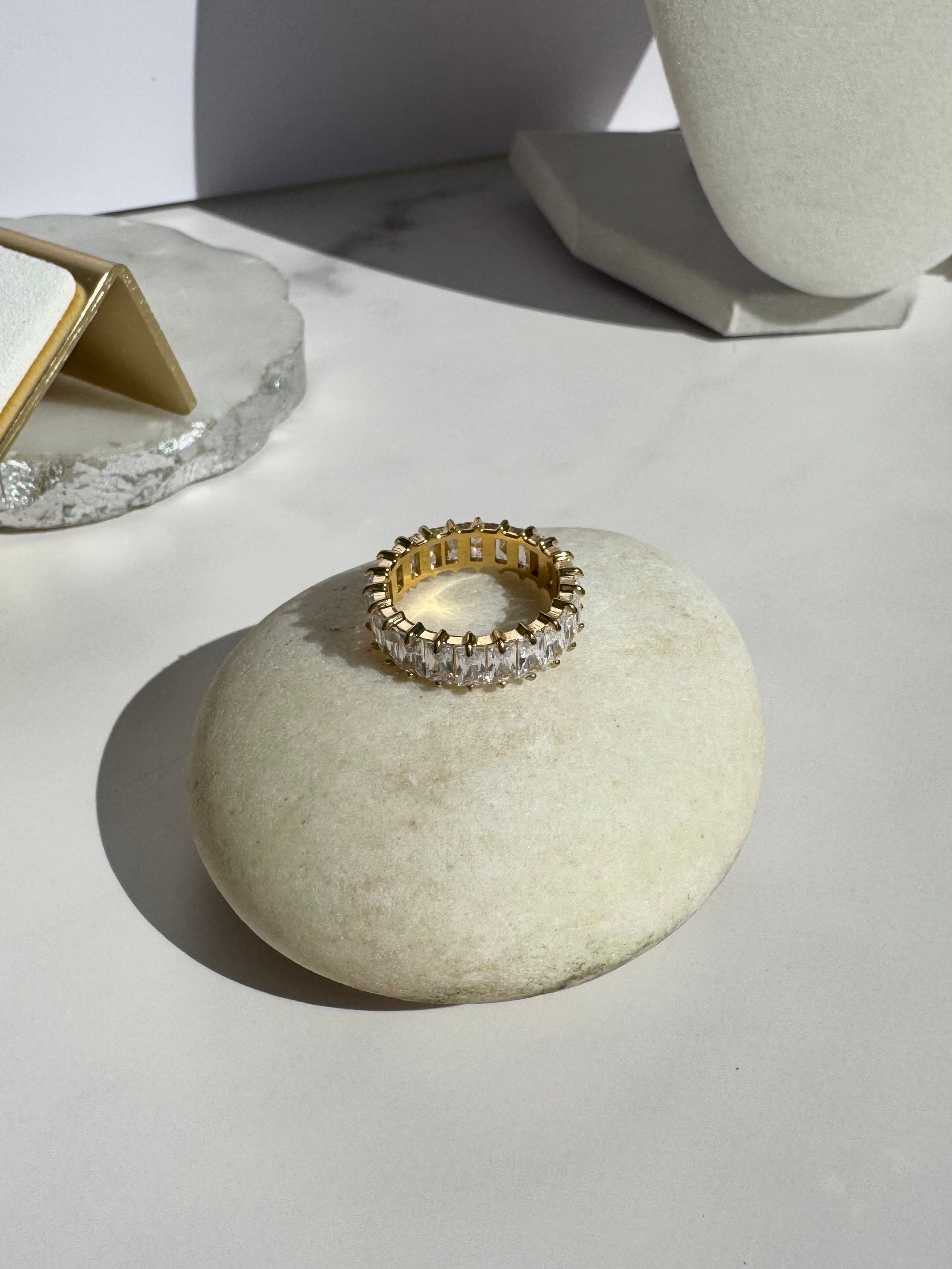 Jessie Crystal Shimmer 14K Gold Ring Gold
