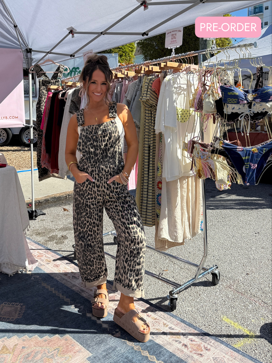 Gracie Barrel Overalls Cheetah (Pre-Order)