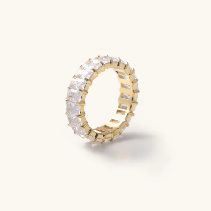 Jessie Crystal Shimmer 14K Gold Ring Gold