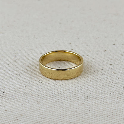 Flat Band 18K Gold Ring