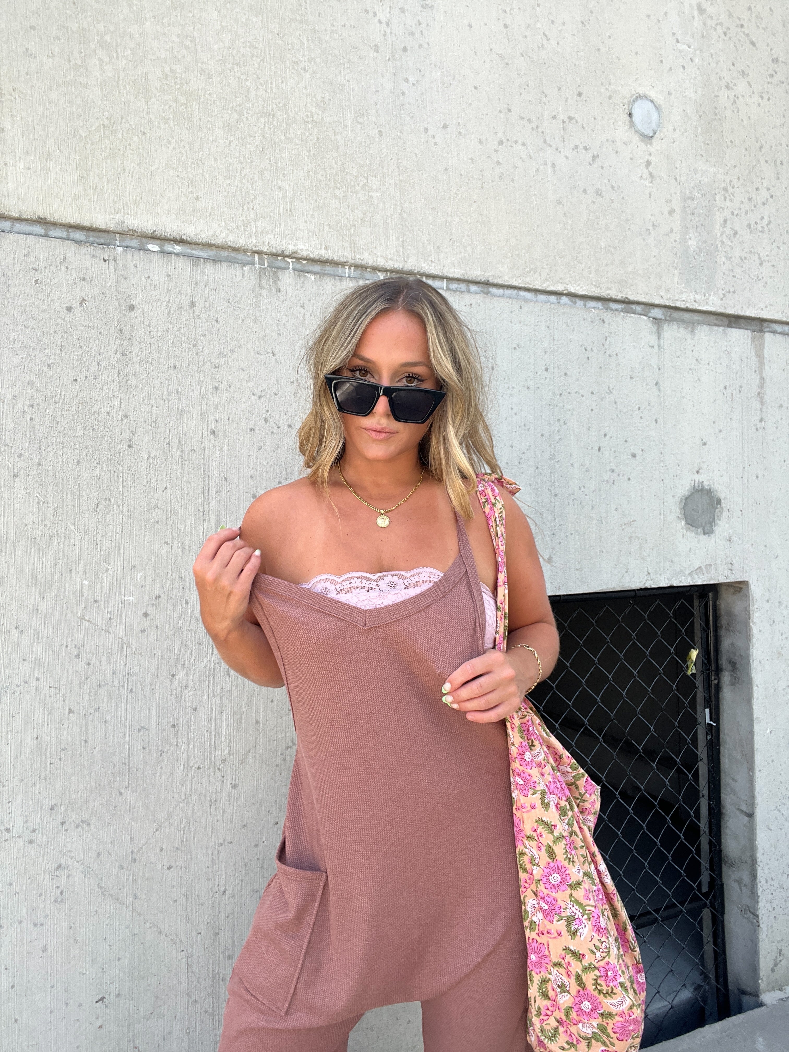 Block Party Lace Bandeau Light Pink
