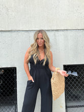 Load image into Gallery viewer, TALK TO ME JUMPSUIT BLACK
