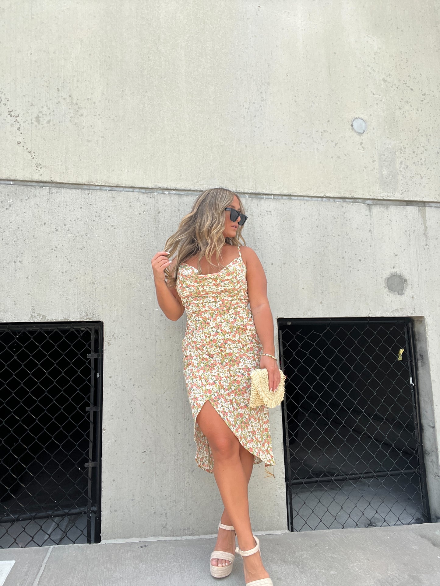 PLUS ONE FLORAL MIDI DRESS