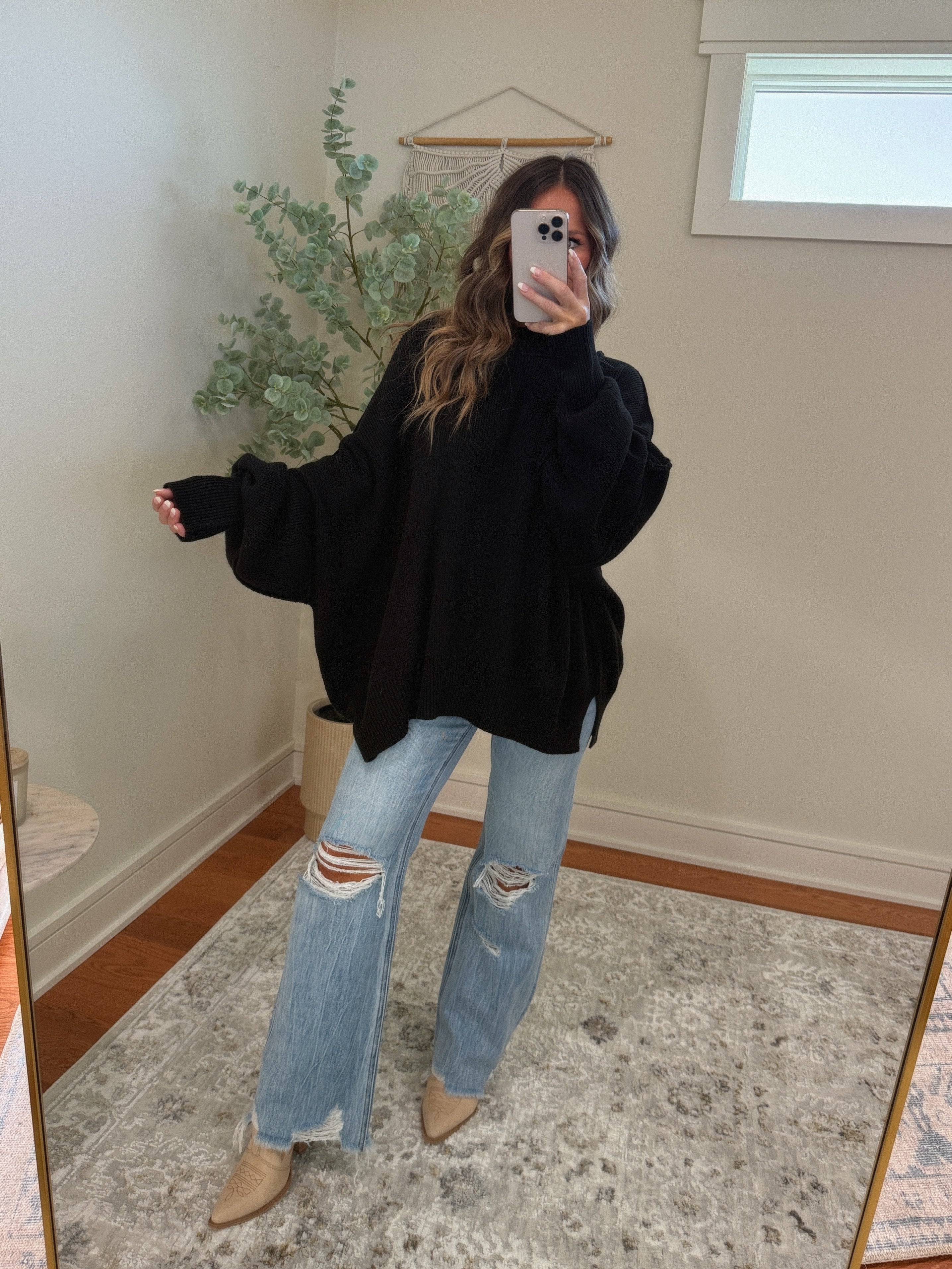 Promise Me Cropped Sweater Black