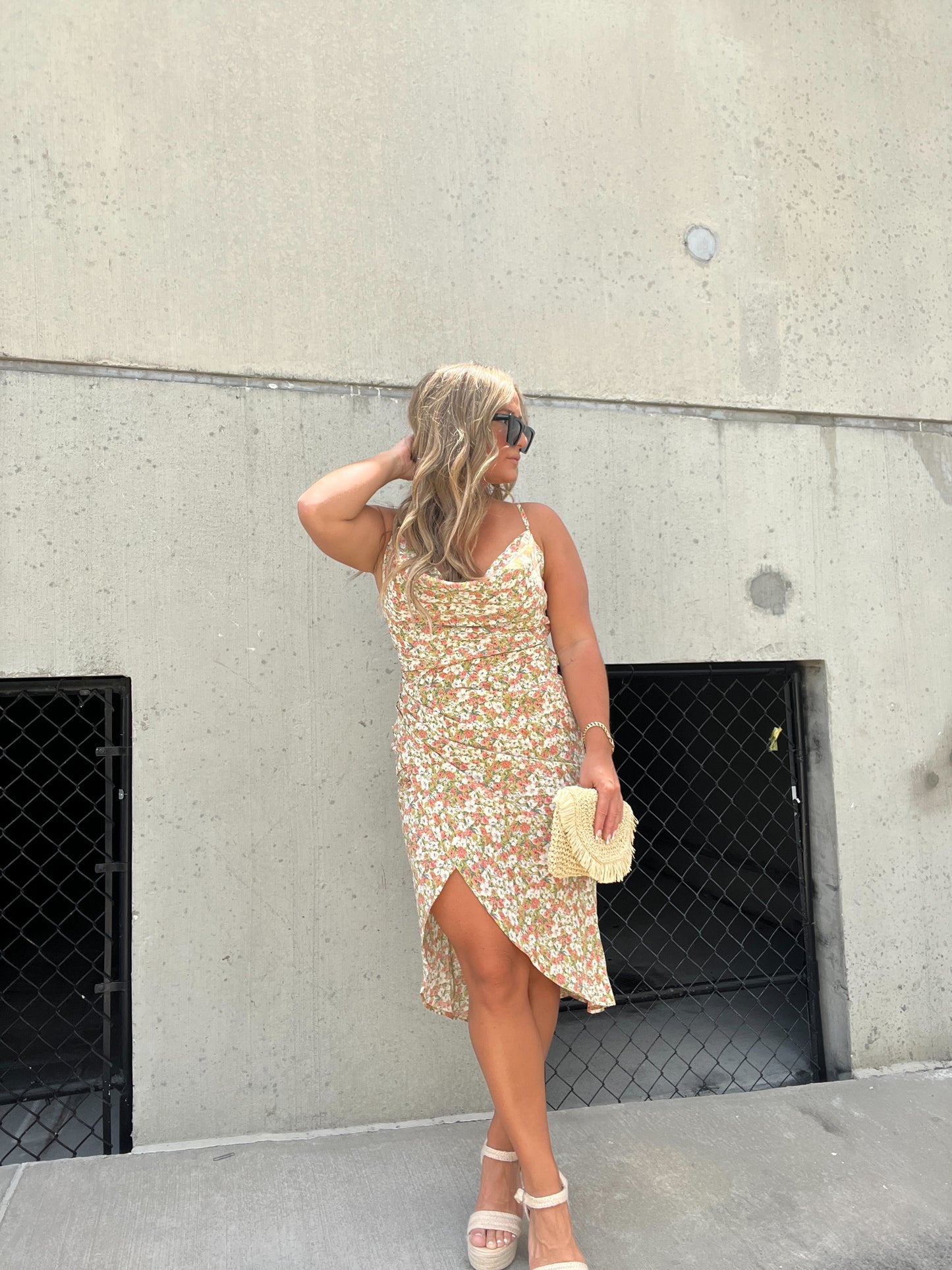 PLUS ONE FLORAL MIDI DRESS