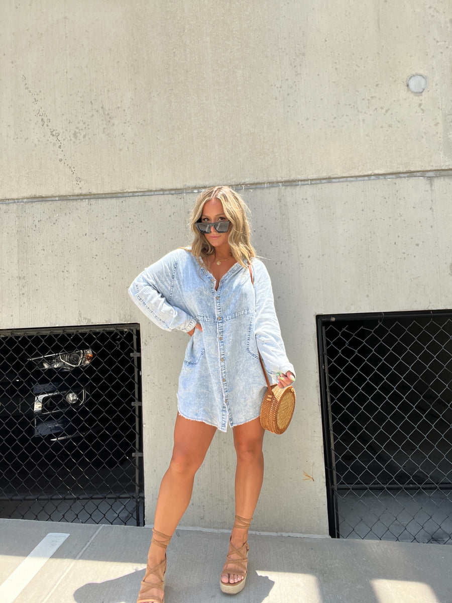 LOVE ME MORE DENIM TUNIC – Chic by Ally B