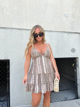 Load image into Gallery viewer, BEGIN AGAIN MINI DRESS TAUPE
