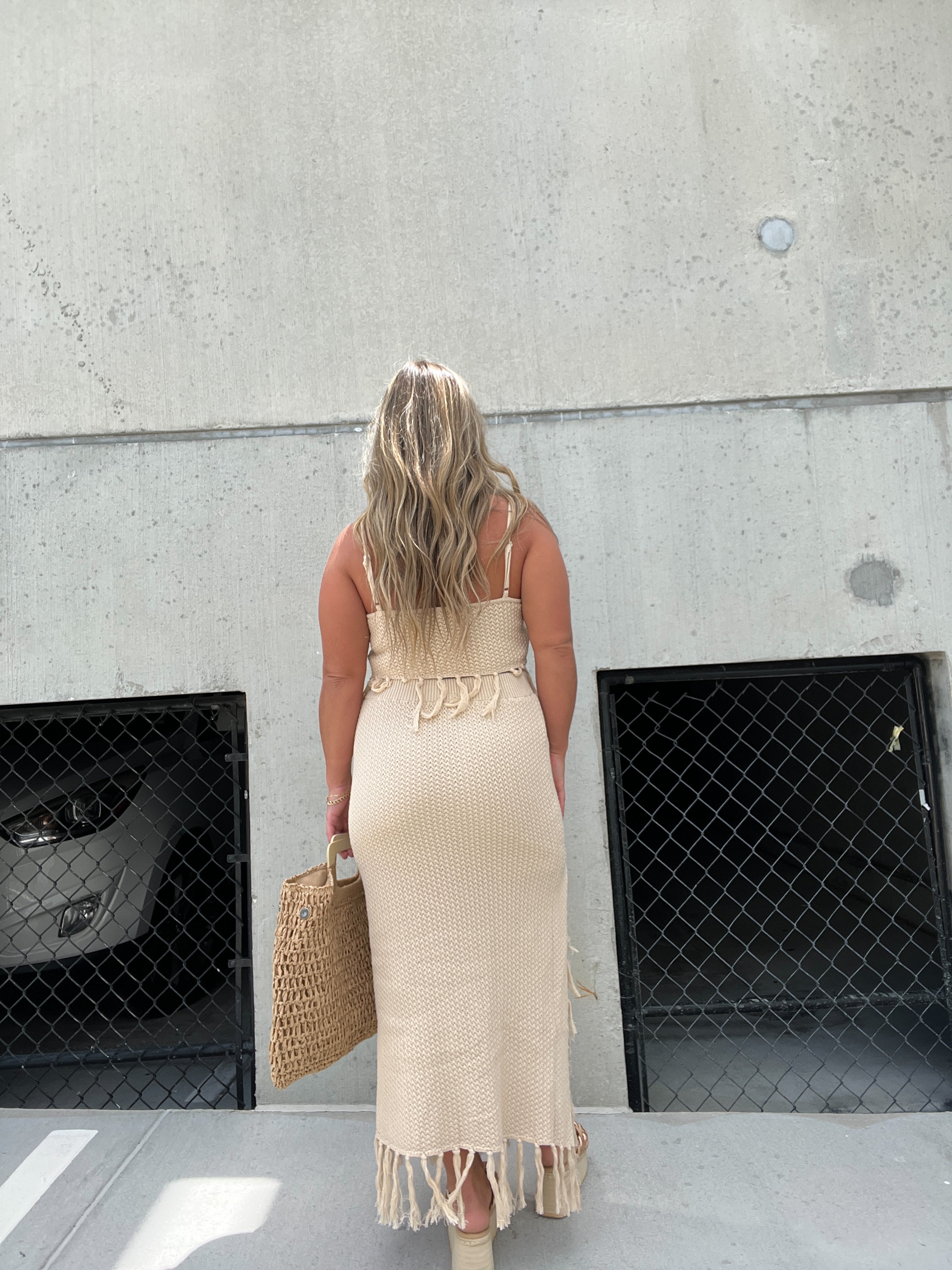 Tuscan Desire Crochet Midi Skirt