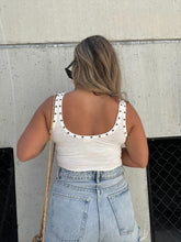 Load image into Gallery viewer, SCOOP NECK STUDDED TANK OFF WHITE
