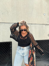 Load image into Gallery viewer, BLACK HEART BREAKER CROCHET TOP
