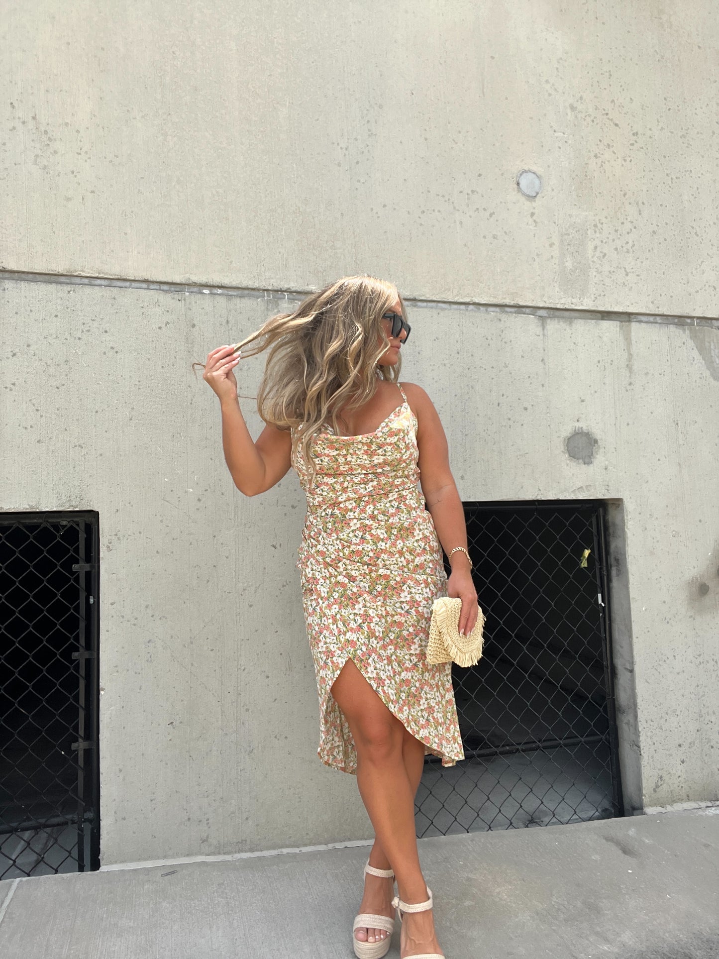 PLUS ONE FLORAL MIDI DRESS