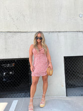 Load image into Gallery viewer, DAINTY ROSE RUFFLED MINI DRESS

