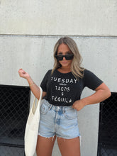 Load image into Gallery viewer, TACO TUESDAY TEE WASHED BLACK
