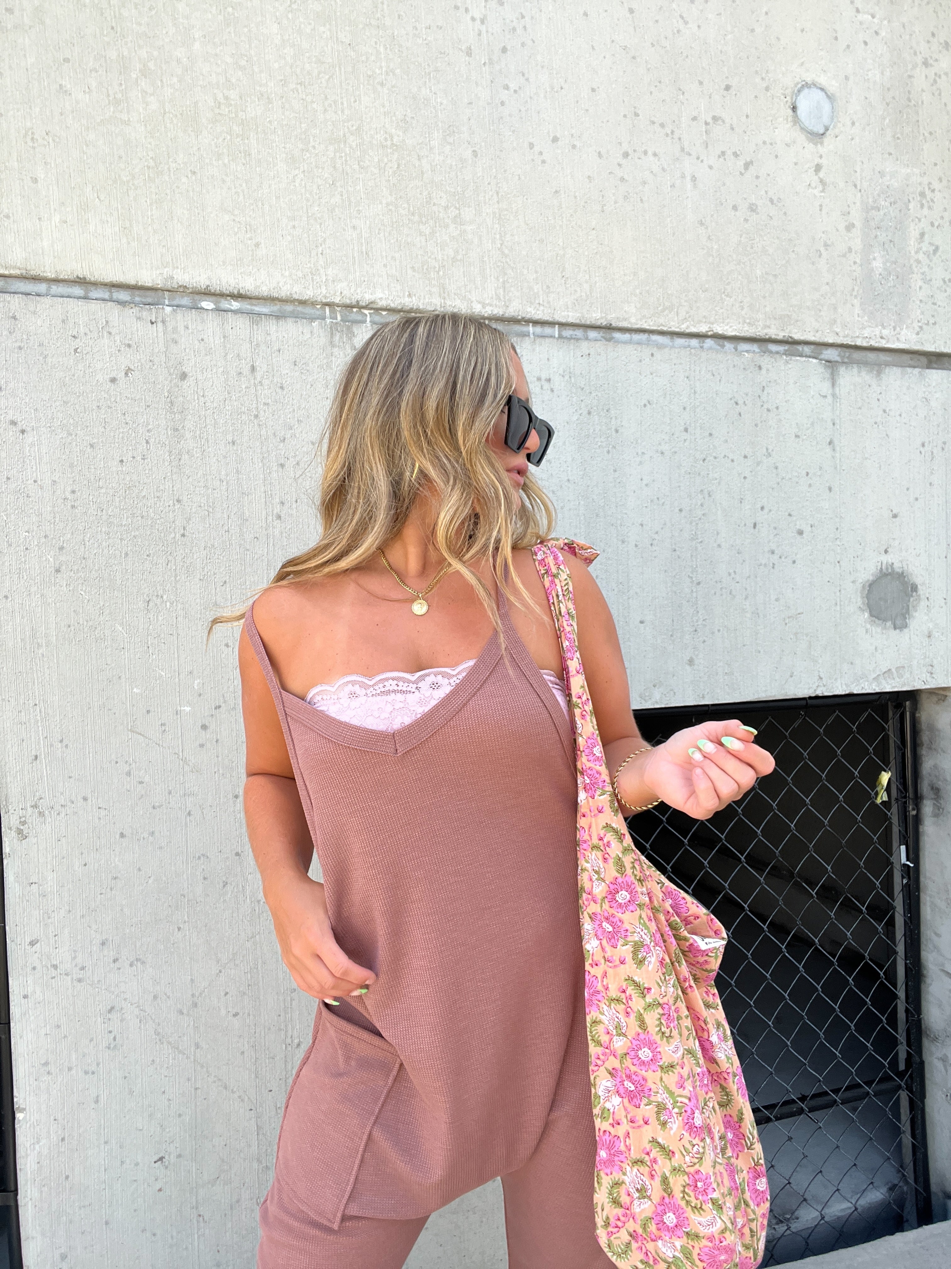 Block Party Lace Bandeau Light Pink