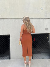 Load image into Gallery viewer, BRONZED BEAUTY RUCHED DRESS
