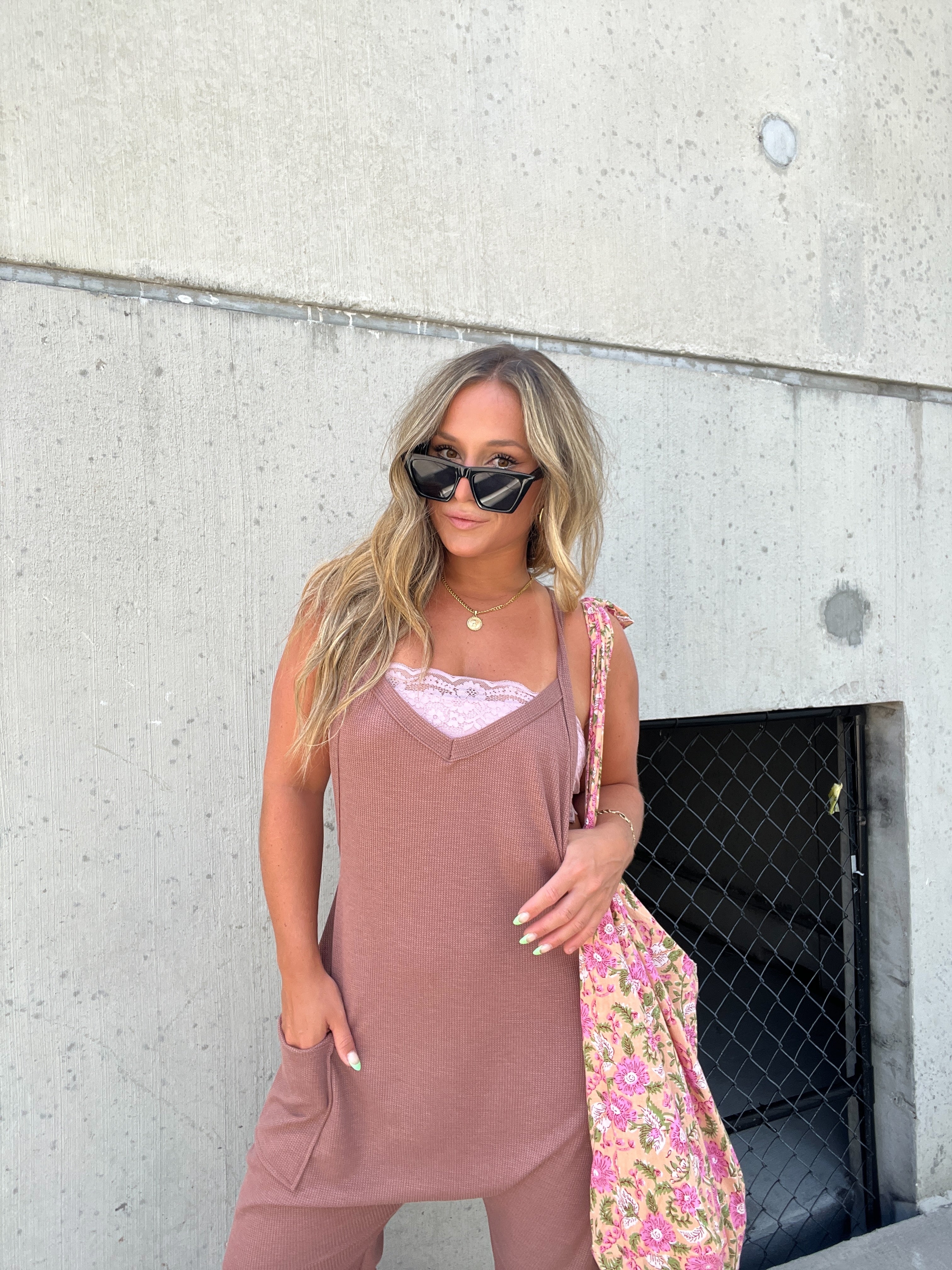 Block Party Lace Bandeau Light Pink