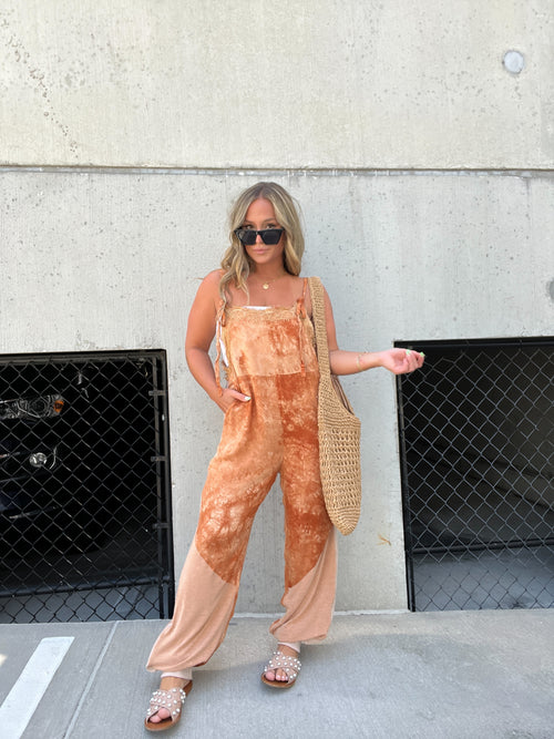 Burnt orange best sale jump suit