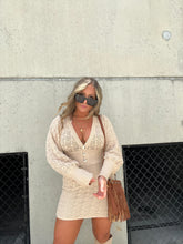 Load image into Gallery viewer, SWEATER WEATHER KNIT DRESS TAUPE
