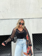 Load image into Gallery viewer, BLACK HEART BREAKER CROCHET TOP
