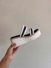 Load image into Gallery viewer, DENIM DOUBLE STRAPPED WEDGES
