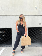 Load image into Gallery viewer, TALK TO ME JUMPSUIT BLACK
