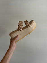 Load image into Gallery viewer, MOROCCAN BRAIDED WEDGES NUDE
