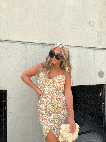 PLUS ONE FLORAL MIDI DRESS