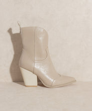 Load image into Gallery viewer, TAUPE ARIELLA COWBOY INSPIRED BOOTIES
