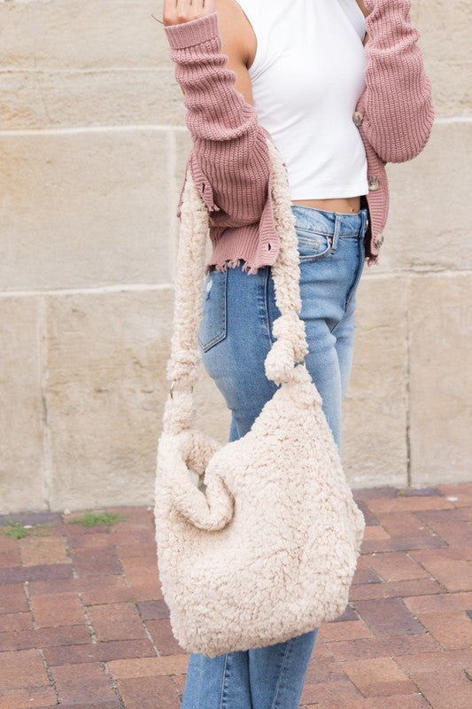 Sherpa Messenger Bag Beige