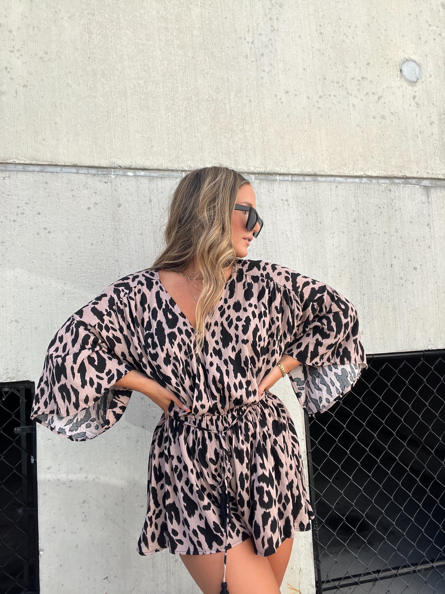 KNOW ABOUT ME LEOPARD ROMPER