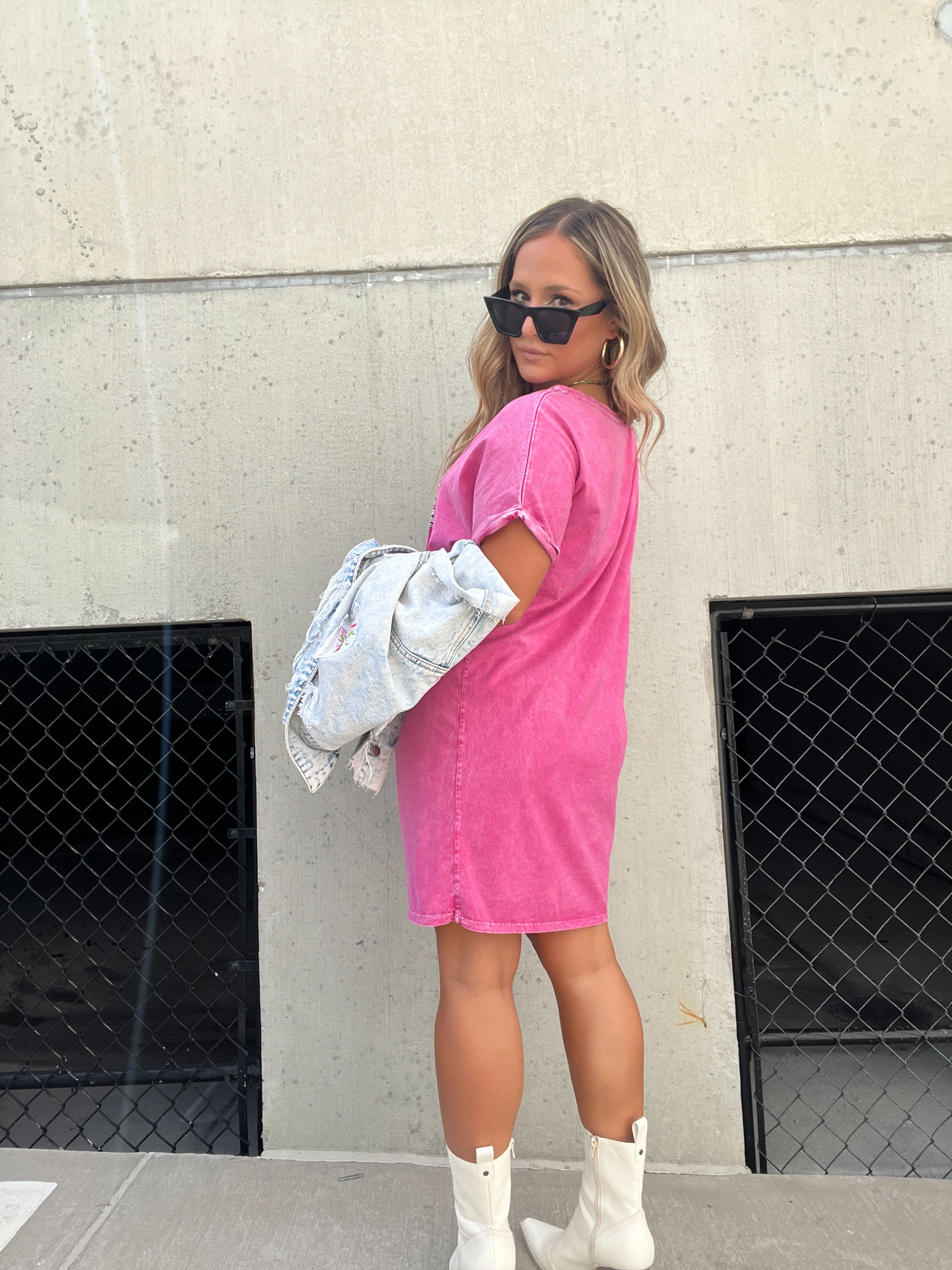Mineral Magenta Free Bird Dress